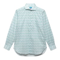 LIBERTY FABRICS　 NO.53 リバティプリント  ドレスシャツ リバティシャツ  ＜Unicorn Puzzle / ユニコーンパズル　ミント系＞