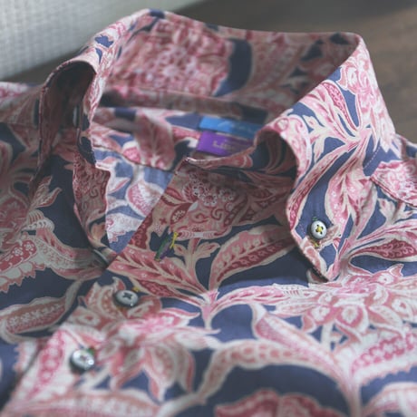 LIBERTY FABRICS　NO.35 リバティプリント  ドレスシャツ リバティシャツ  ＜Floral Chintz/フローラル・チンツ＞