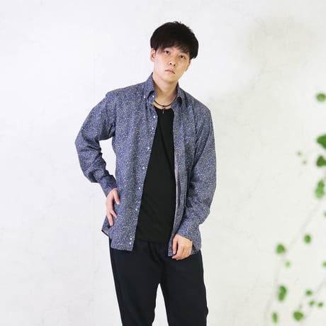LIBERTY FABRICS　NO.07 リバティプリントプリント リバティシャツ  ドレスシャツ　＜ スーパーノヴァ＞