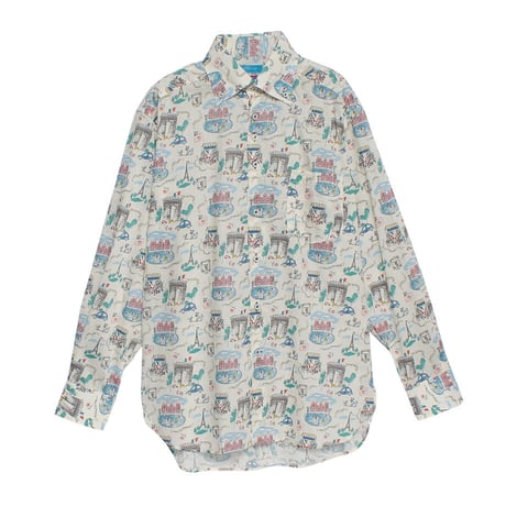 LIBERTY FABRICS  NO. 98 リバティプリント リバティ リバティシャツ   ドレスシャツ  ＜BONJOUR / ボンジュール＞