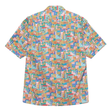 LIBERTY FABRICS　NO.74 リバティプリント  半袖シャツ リバティシャツ  ＜Patchwork Coast　パッチワーク コースト＞