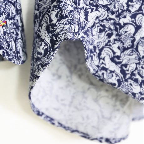 LIBERTY FABRICS　 NO.46 リバティプリント  ドレスシャツ リバティシャツ  コーデュロイ　＜  Mythical Quest / ミシカル・クエスト ＞