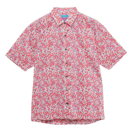 LIBERTY FABRICS　NO.64 リバティプリント  半袖シャツ リバティシャツ ＜ Wiltshire / ウィルトシャー ＞