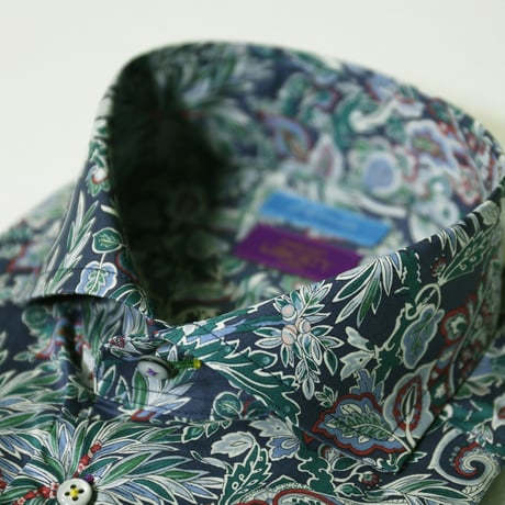 LIBERTY FABRICS　NO.21  リバティプリント  ドレスシャツ リバティシャツ  ＜Far Away Paisley / ファー・アウェイ・ペイズリー＞