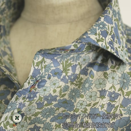 LIBERTY FABRICSNO.03 リバティプリント  リバティシャツ  ドレスシャツ　＜ Poppy & Daisy / ポピー＆デイジー＞