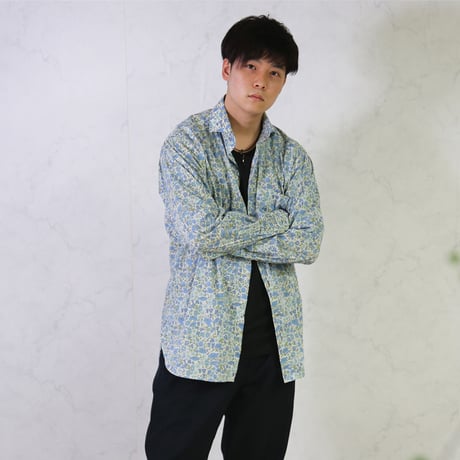 LIBERTY FABRICSNO.03 リバティプリント  リバティシャツ  ドレスシャツ　＜ Poppy & Daisy / ポピー＆デイジー＞