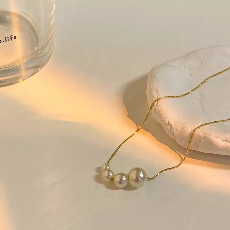 NEW!【ステンレス】4連パールネックレス | l'avenir jewelry