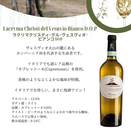 Lacryma Christi del Vesuvio Bianco D.O.P 750ml【白】