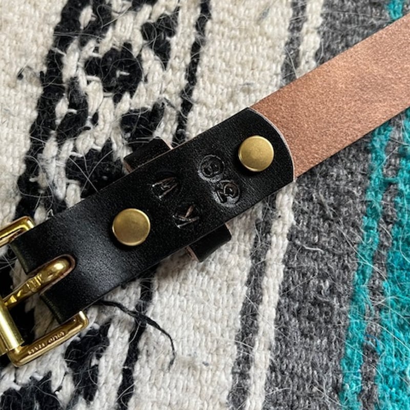 32inch Ｗピンバックル レザースタッズベルト　エンドオンリー Studs Belt End Only | Kiriyama Works