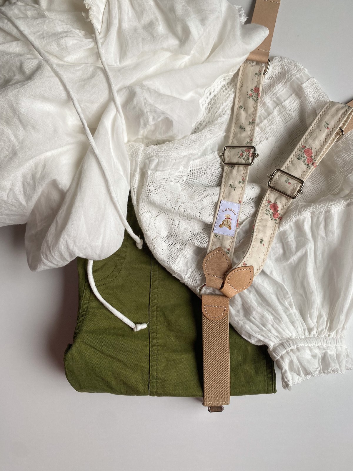 fabric suspender 【 Rose 】くまクリップ junior size | fabric suspender 【 Rose 】くまクリップ junior size |