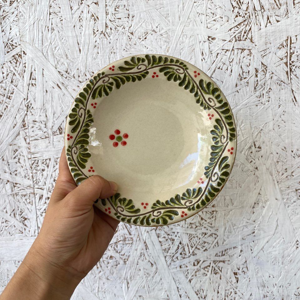 やちむん 陶房 火風水 角皿