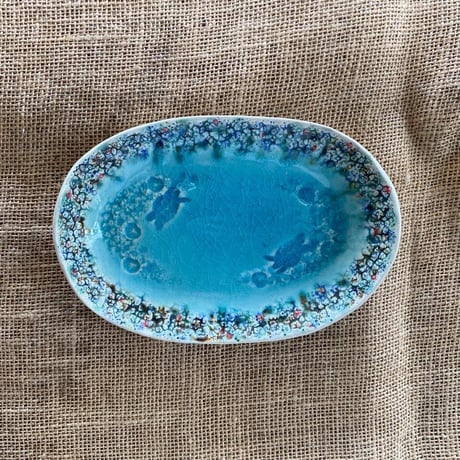 山上學 30㎝皿 螢窯 【希少】 山上學30㎝皿螢窯【希少】