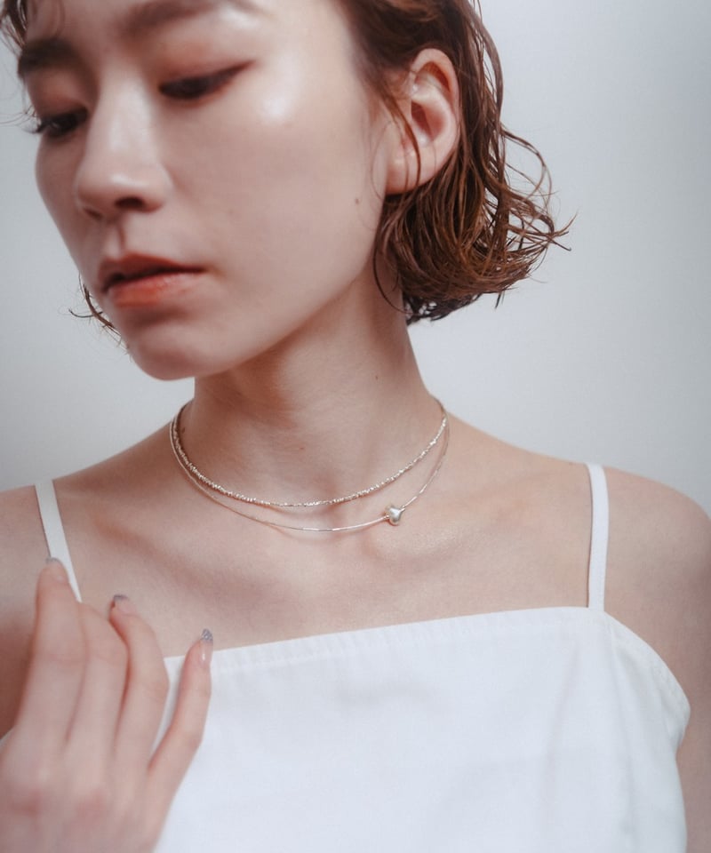 シルバー ビーズネックレス ALY Chip / silver | ALY