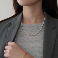 シルバー ビーズネックレス ALY ALY(アーリイ) ハート シルバービーズネックレス - メルカリ