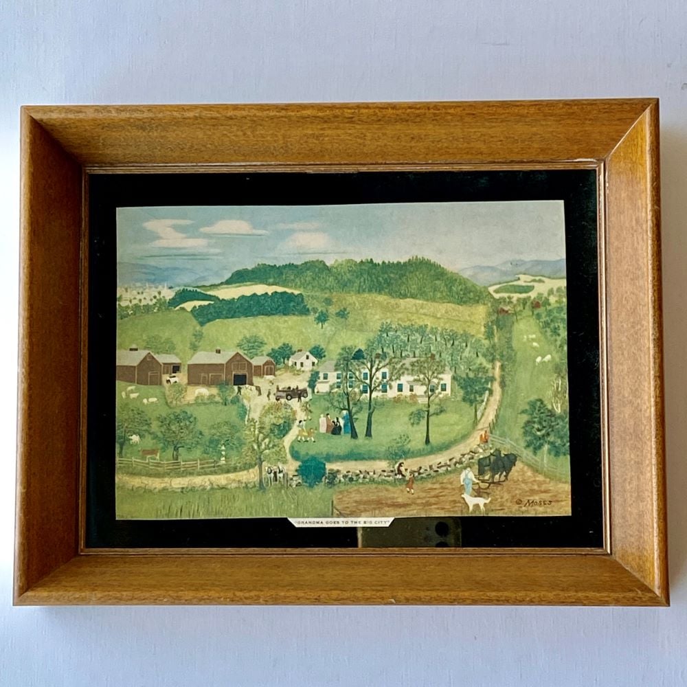 グランマ・モーゼス、ご褒美で買ったもの、希少画集画、額装付 Yahoo