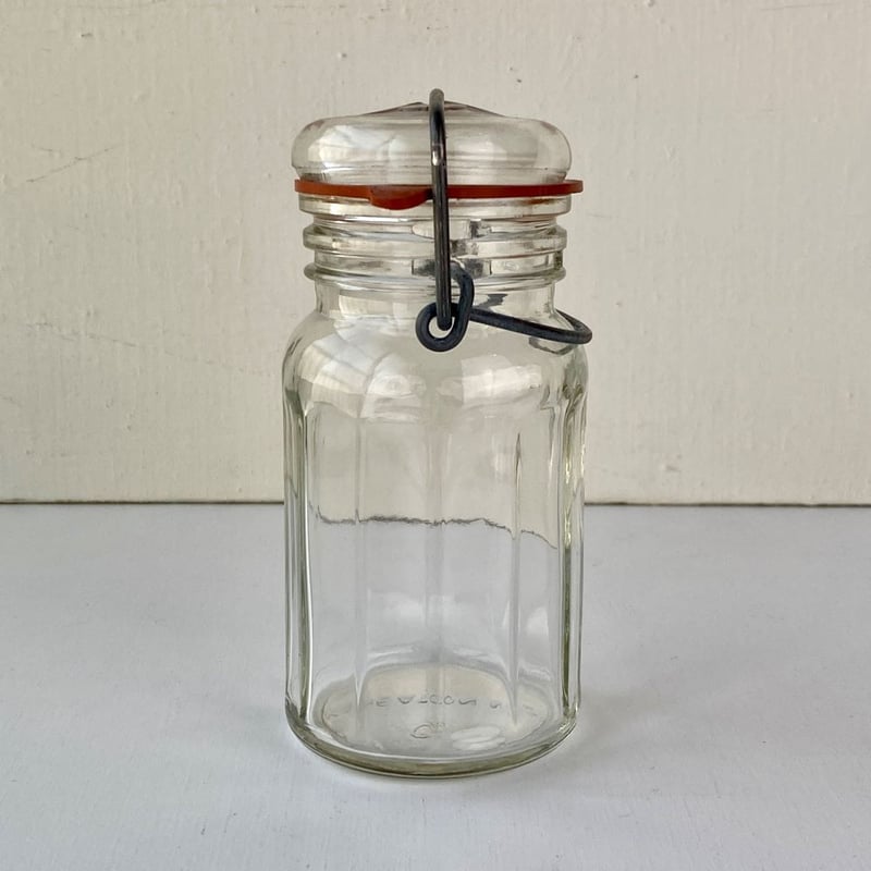 ◆388◆アンティーク　ヴィンテージ　キャニスター　ガラスワイヤーベールジャー ◇388◇アンティーク ヴィンテージ キャニスター ガラスワイヤー