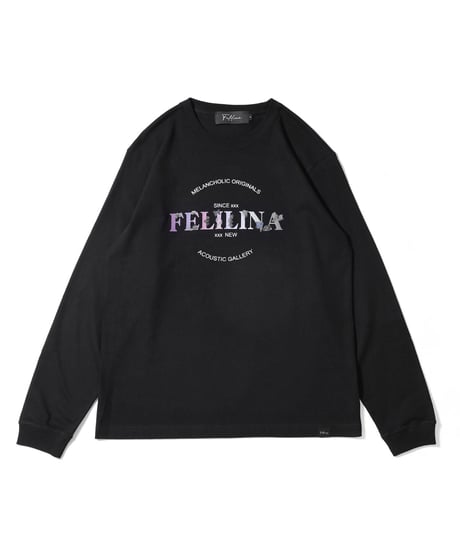 【Felilina】フローラルLOGO ロングスリーブTシャツ