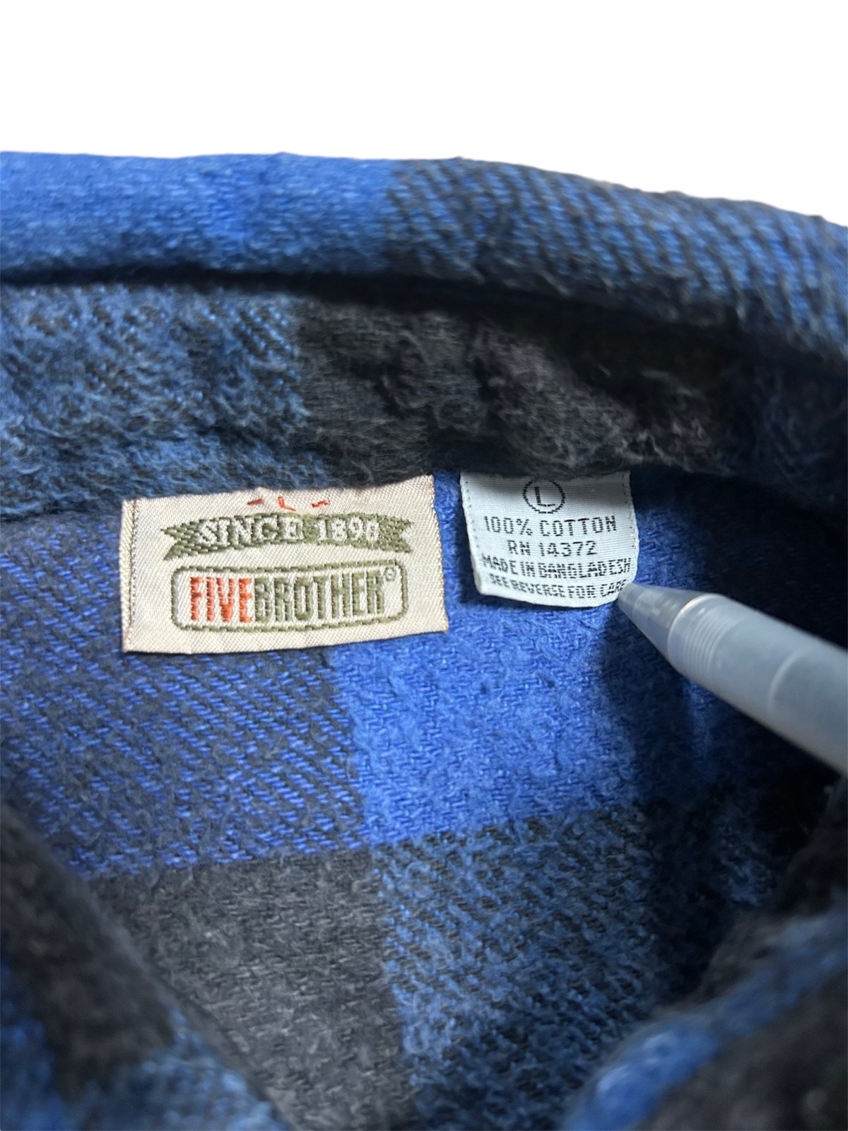 FIVE BROTHER ヘビーネルシャツ バッファローチェック ブラック M FIVEBROTHER（ファイブブラザー） バッファローチェック 長袖 ヘビー