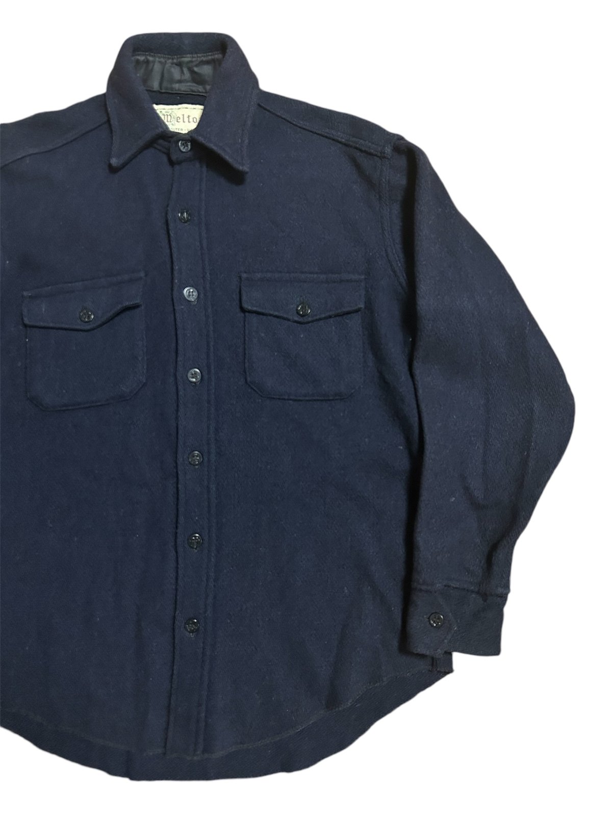 70's USA製 Melton Wool Jacket / メルトン ウールジャケット 無地 古着 ヴィンテージ | WhiteHeadEagle