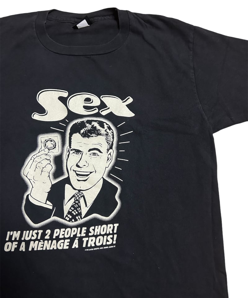 90's USA製 CHANGES SEX エロ コメディ Tシャツ L ブラック | SOR