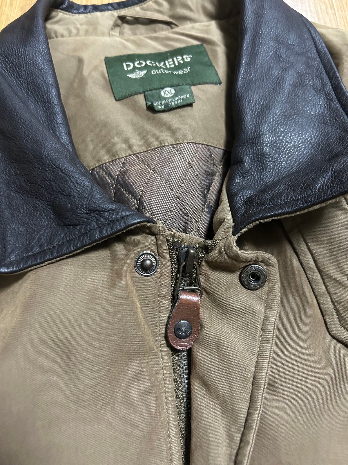 90's DOCKERS 襟革&チンスト付 ナイロン系 スイングトップ XXL