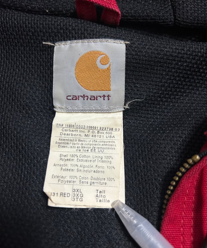 90's carhartt ダック生地 アクティブジャケット 3XL メキシコ製 90's carhartt ダック生地 アクティブジャケット 3XL メキシコ製