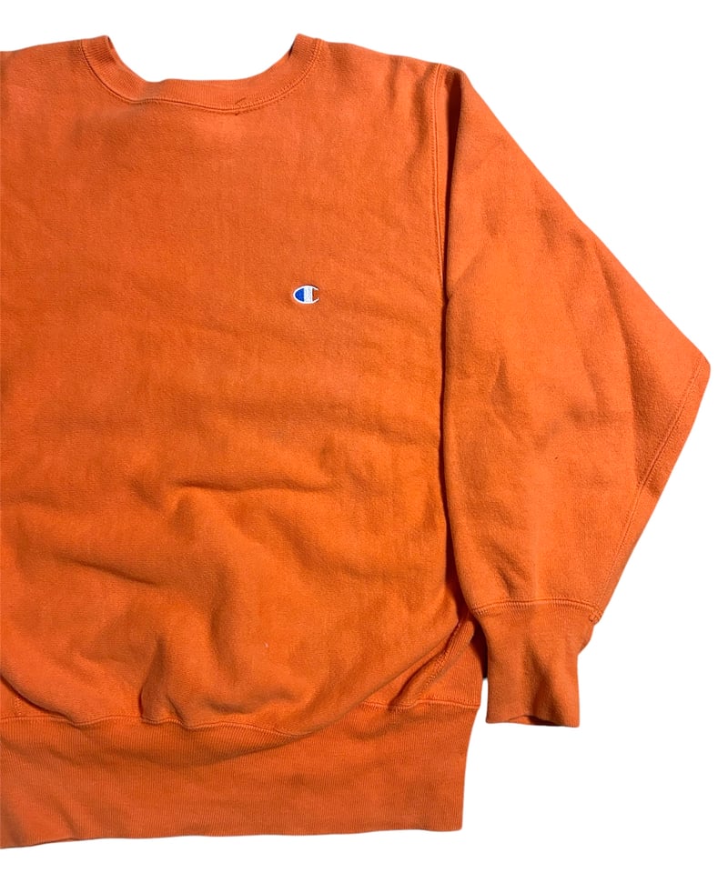 【M】90s champion チャンピオン リバースウィーブ オレンジ USA 90's USA製 Champion リバースウィーブ スウェット 目付き M | SORE