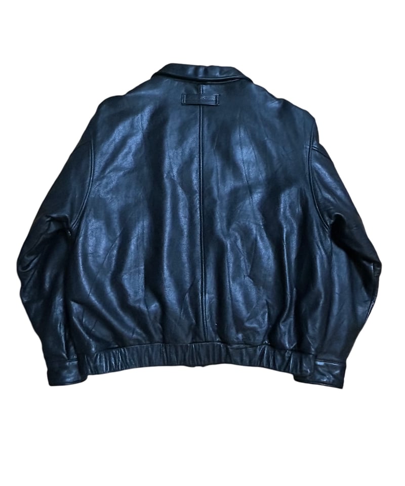 90's ダウン入り Eddie Bauer レザージャケット L ブラック 90's ダウン入り Eddie Bauer レザージャケット L ブラック
