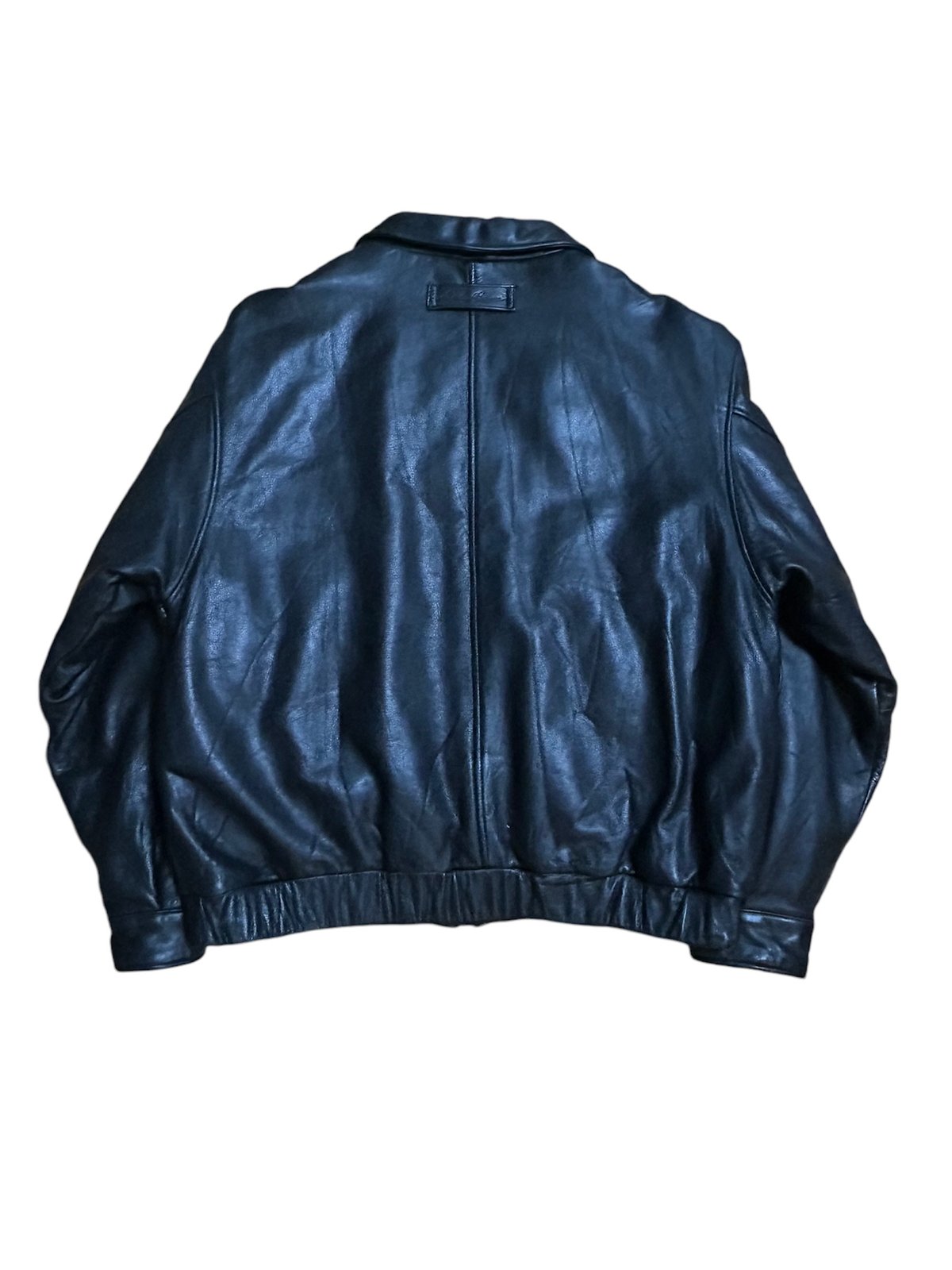 90's ダウン入り Eddie Bauer レザージャケット L ブラック 90's ダウン入り Eddie Bauer レザージャケット L ブラック