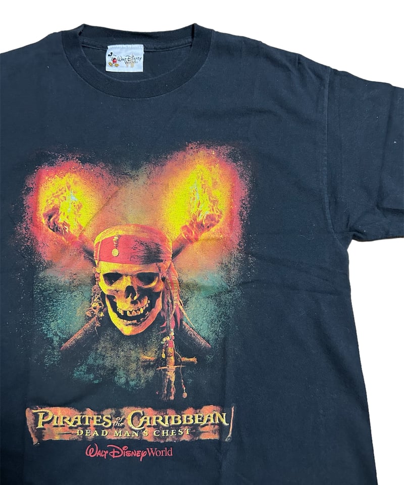 Disney パイレーツオブカリビアン デッドマンズチェスト ムービーTシャツ L相当 ブラッ Disney パイレーツオブカリビアン デッドマンズチェスト ムービーTシャツ L相当 ブラッ