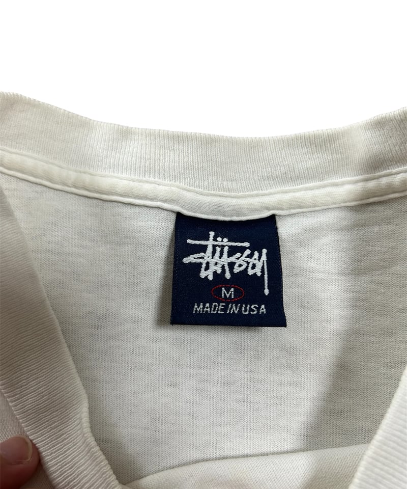 90's USA製 OLD STUSSY WOLD TRIBE Tシャツ 紺タグ ホワイト M 90's USA製 OLD STUSSY WOLD TRIBE Tシャツ 紺タグ ホワイト M