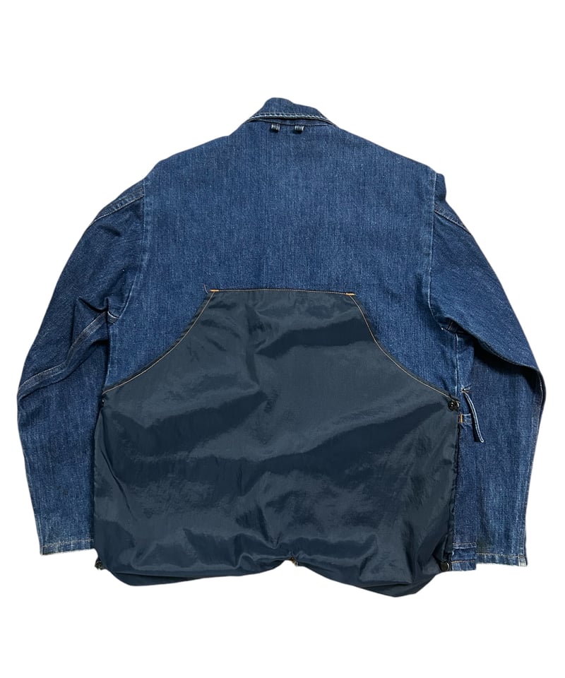 70's〜80's vintage 濃紺 デニムハンティングジャケット アルミ