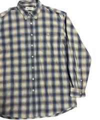 希少！90s FIVE BROTHER Tallman チェック ネルシャツ L 90's FIVEBROTHER 緑黒ブロックチェック フランネルシャツ 表記
