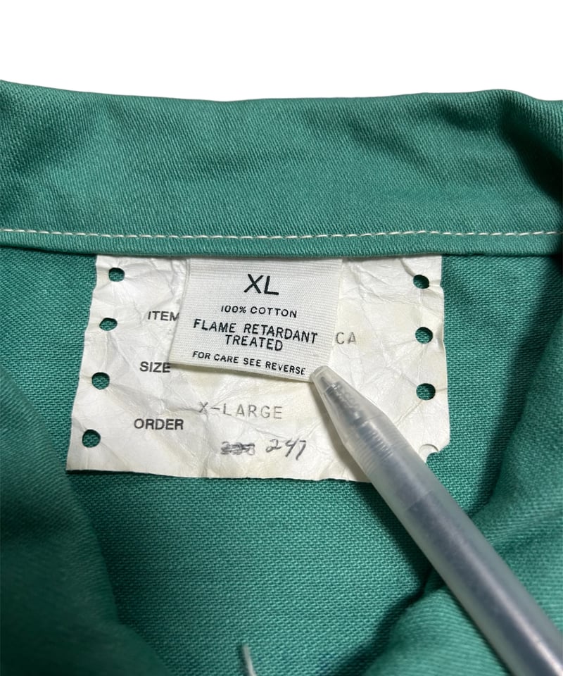USA製 ステンシル入り ワークジャケット XL グリーン系 | SORE EYES