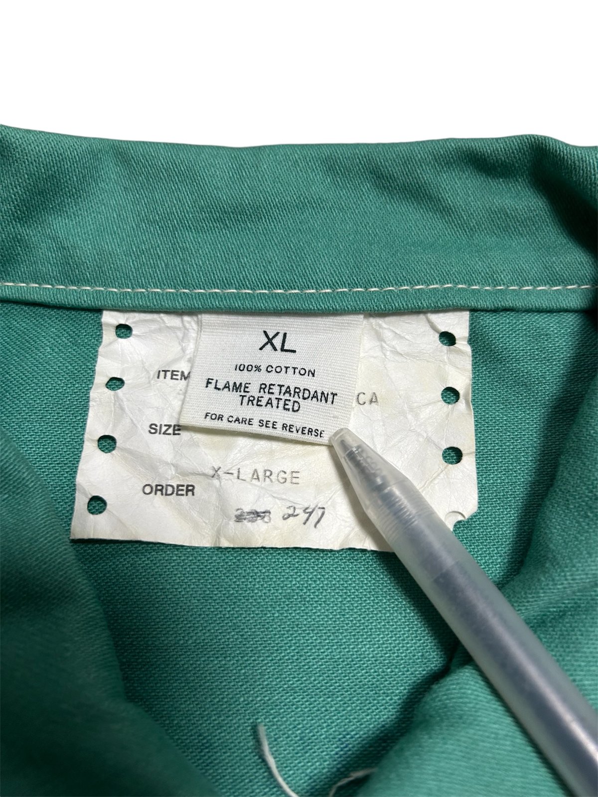 USA製 ステンシル入り ワークジャケット XL グリーン系 | SORE EYES