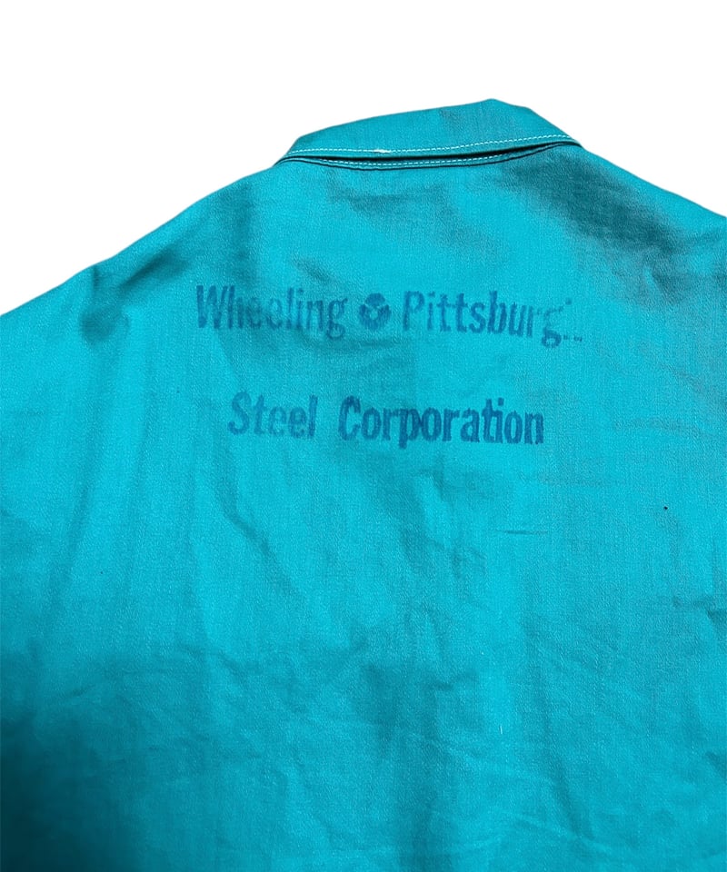 USA製 ステンシル入り ワークジャケット XL グリーン系 | SORE EYES