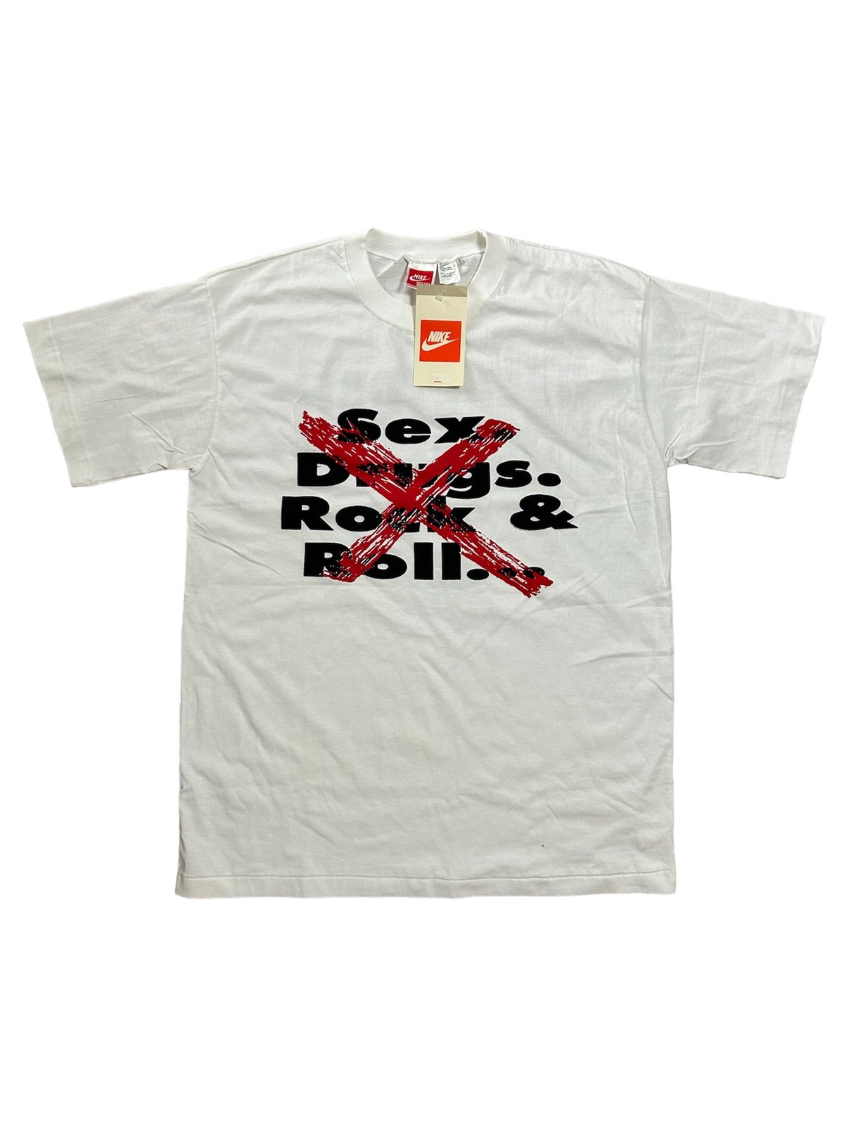 DEAD STOCK 90's NIKE Sex.Drugs.Rock&Roll Tシャ
