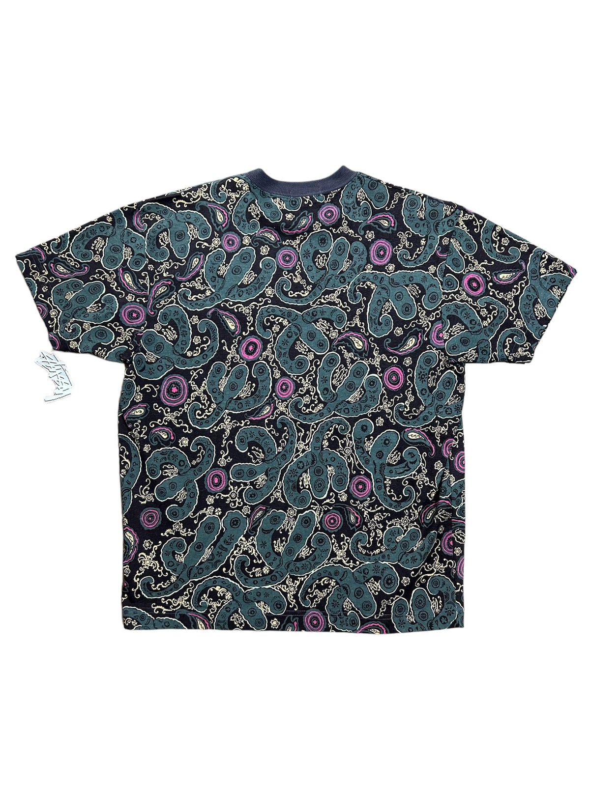 DEAD STOCK 80's 黒タグ USA製 OLD STUSSY 総柄 ポケットTシャツ DEAD STOCK 80's 黒タグ USA製 OLD STUSSY 総柄 ポケットTシャツ