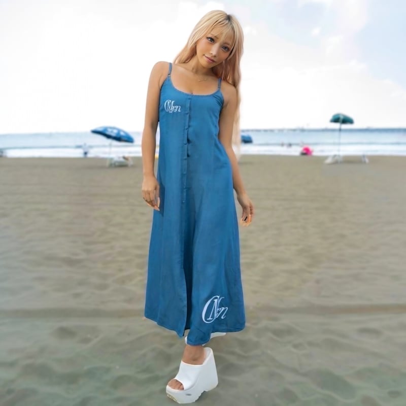 ウォッシャーデニム風マキシワンピ | C.Marin®