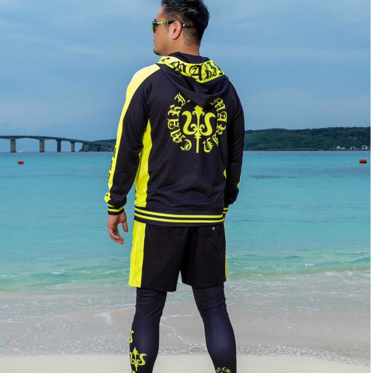 25ラッシュガードセットアップBK×ネオンイエロー | C.Marin®