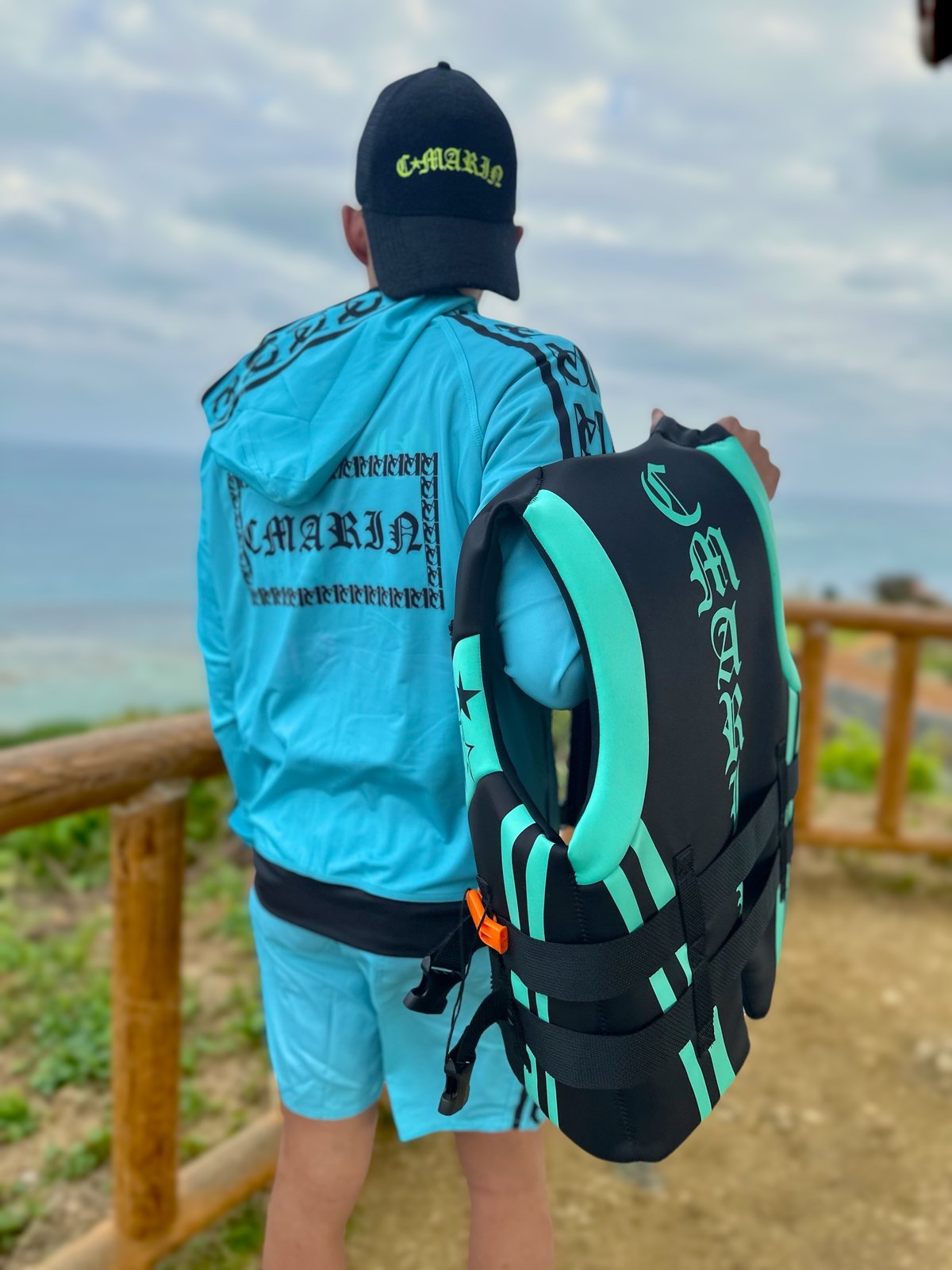 メンズラッシュ・ラインセットアップ（ブルー） | C.Marin®