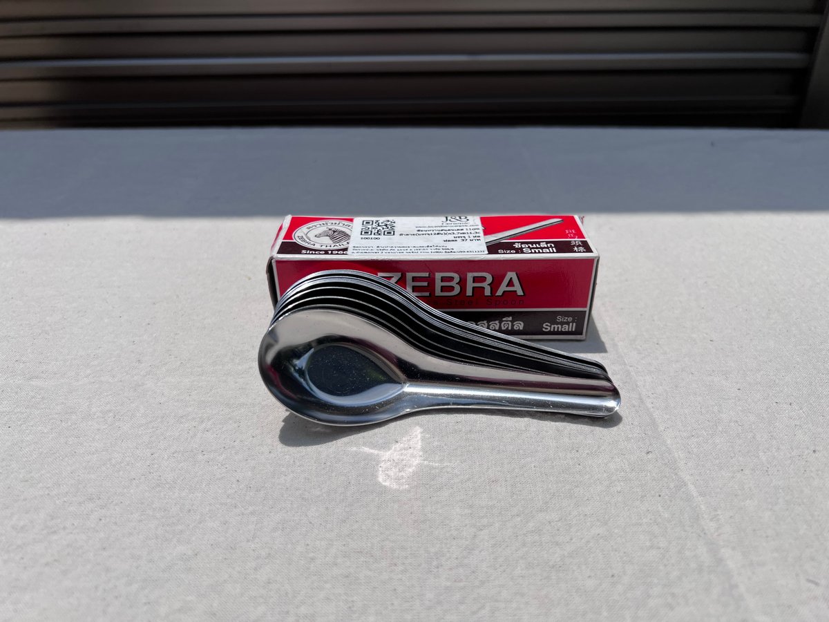 れんげスプーン(SMALL) 1箱12個入 ステンレス製 タイ ZEBRA | アジアの