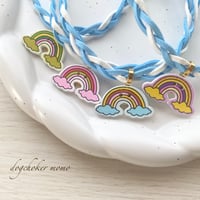 レインボー編み込みチョーカー10個セット