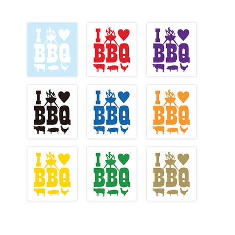 I LOVE BBQ 牛豚鶏 ステッカー