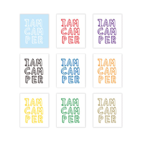 【キャンプステッカー】I AM CAMPER シンプル