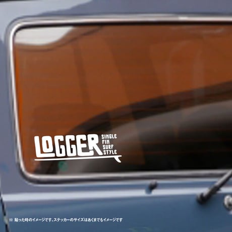 ロガー シングルフィンサーフスタイル ステッカー