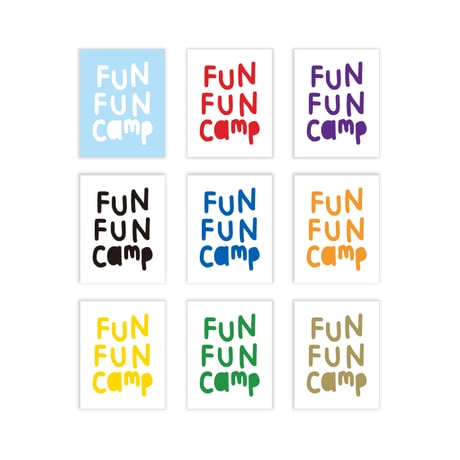FUN FUN camp ステッカー 7x10cm