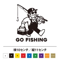 GO FISHING 親父 ステッカー 釣り