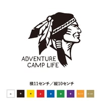 こだわりのキャンパーの方へ アドベンチャキャンプライフ ステッカー