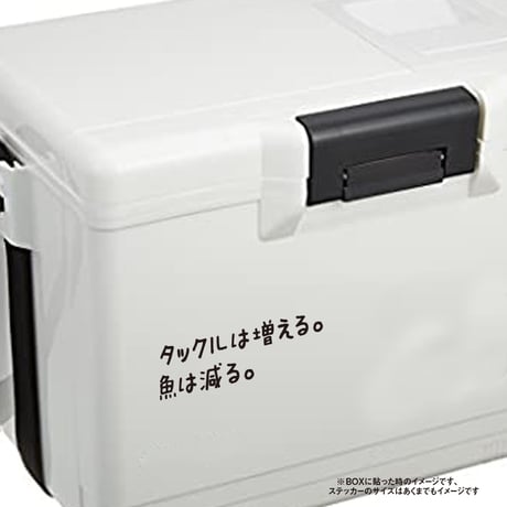 タックルは増える。魚は減る。　ステッカー